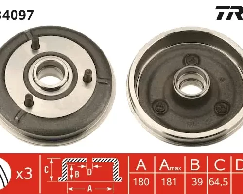 155651 Brake Drums TRW DB4097