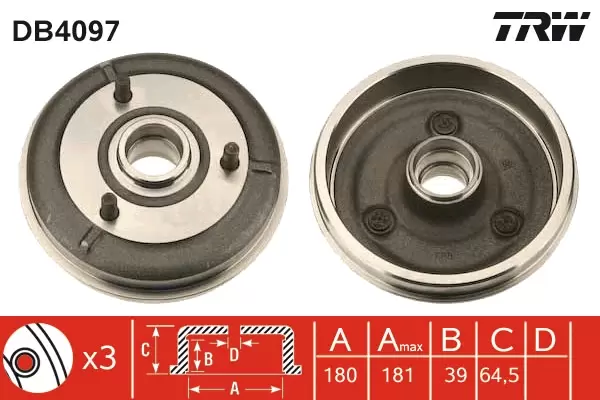 Brake Drums TRW DB4097